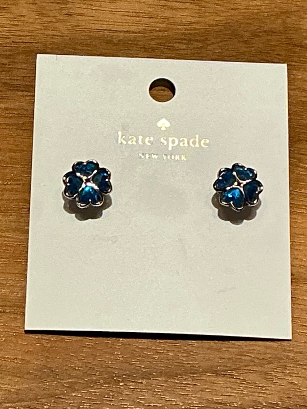 kate spade Sapphire Blue Flower Cluster Stud Earrings